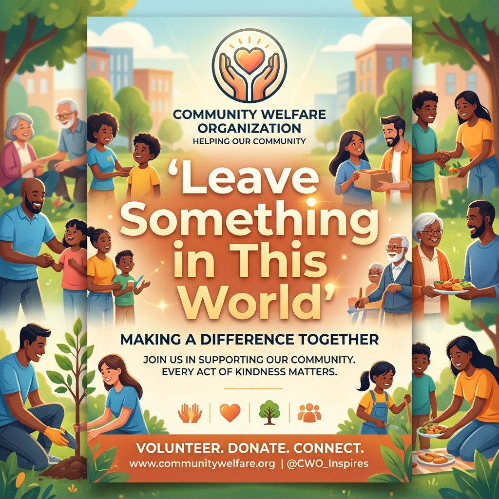 Everhope Humanity Welfare community poster graphic